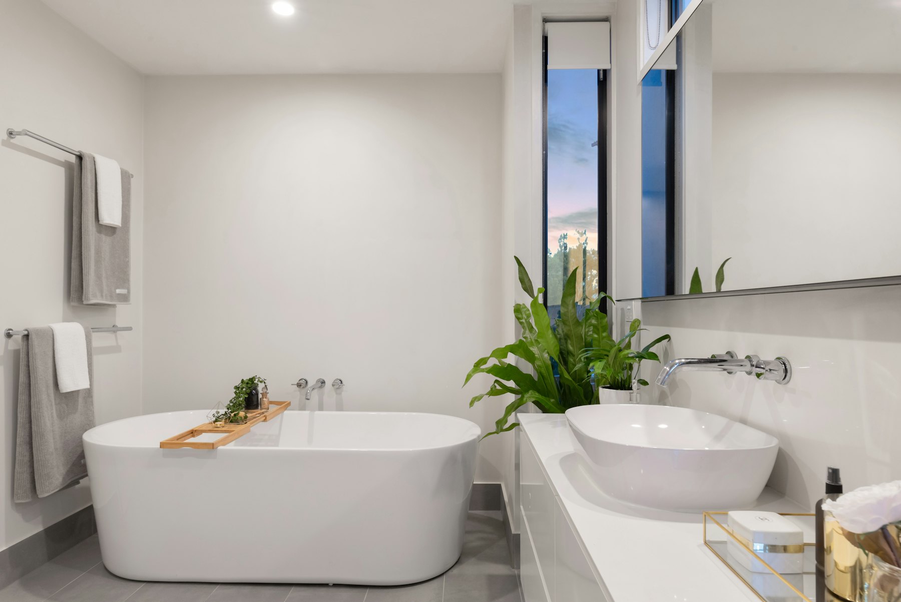 The same style of bathroom, finished